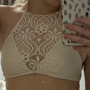 halter neck lace bikini